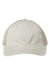 The Game GB880 Mens Soft Trucker Hat Stone/Khaki Flat Front