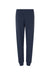 Badger 1215 Mens Athletic Fleece Jogger Sweatpants w/ Pockets Navy Blue Flat Back