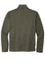 Port Authority F905 Mens Collective Striated Fleece Full Zip Jacket Heather Deep Olive Green Flat Back