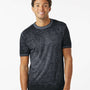 Colortone Mens Acid Wash Burnout Short Sleeve Crewneck T-Shirt - Twilight Black - NEW