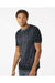 Colortone 1350 Mens Acid Wash Burnout Short Sleeve Crewneck T-Shirt Twilight Black Model Side