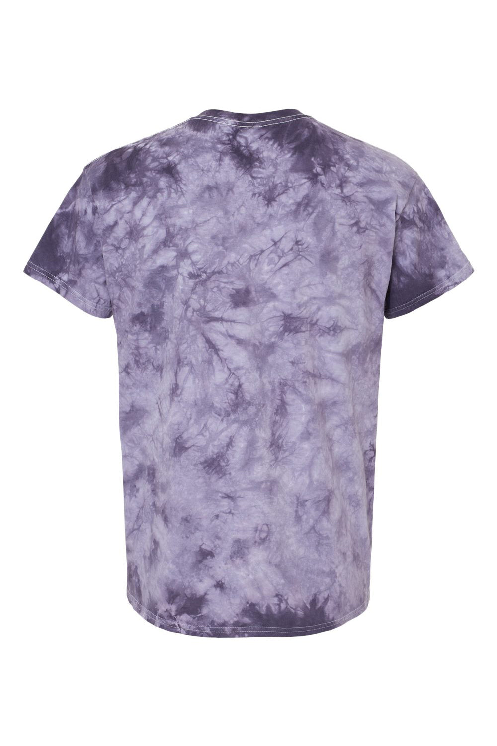 Dyenomite 200CR Mens Crystal Tie Dyed Short Sleeve Crewneck T-Shirt Blackberry Flat Back