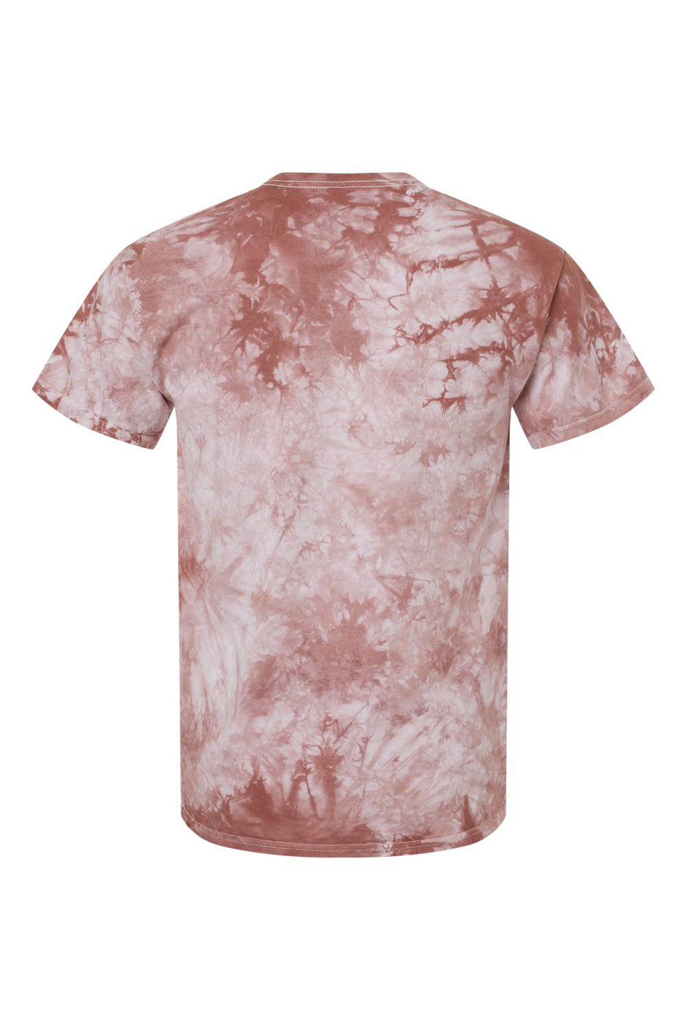 Dyenomite 200CR Mens Crystal Tie Dyed Short Sleeve Crewneck T-Shirt Copper Flat Back