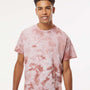 Dyenomite Mens Crystal Tie Dyed Short Sleeve Crewneck T-Shirt - Copper - NEW