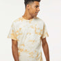 Dyenomite Mens Crystal Tie Dyed Short Sleeve Crewneck T-Shirt - Honey - NEW