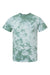 Dyenomite 200CR Mens Crystal Tie Dyed Short Sleeve Crewneck T-Shirt Moss Flat Front