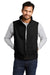 CornerStone CSV60 Mens Duck Cloth Water Resistant Full Zip Vest Black Model Front