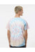 Dyenomite 200MS Mens Spiral Tie Dyed Short Sleeve Crewneck T-Shirt Desert Rainbow Model Back