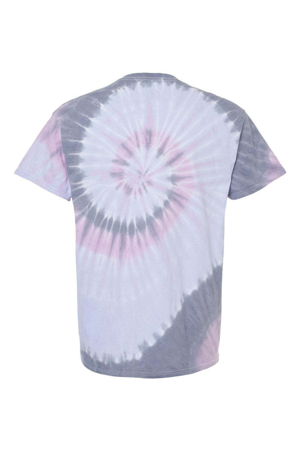 Dyenomite 200MS Mens Spiral Tie Dyed Short Sleeve Crewneck T-Shirt Malibu Flat Back