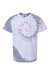 Dyenomite 200MS Mens Spiral Tie Dyed Short Sleeve Crewneck T-Shirt Malibu Flat Front