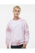 Dyenomite 681VR Mens Tie Dyed Crewneck Sweatshirt Rose Crystal Model Front