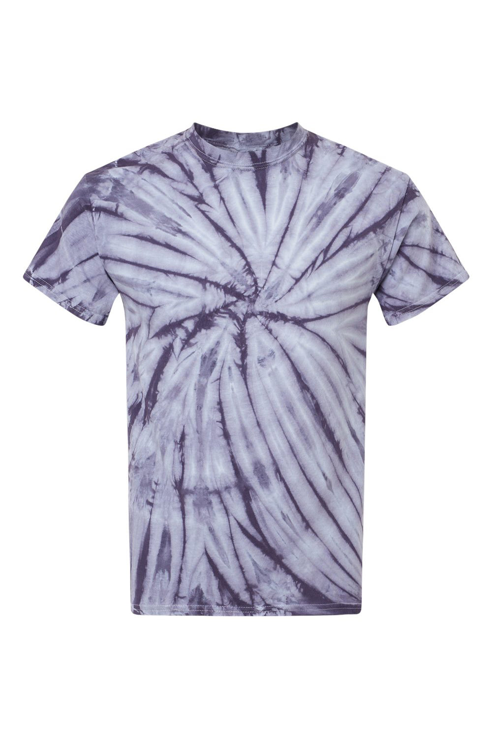 Dyenomite 200CY Mens Cyclone Pinwheel Tie Dyed Short Sleeve Crewneck T-Shirt Blackberry Flat Front