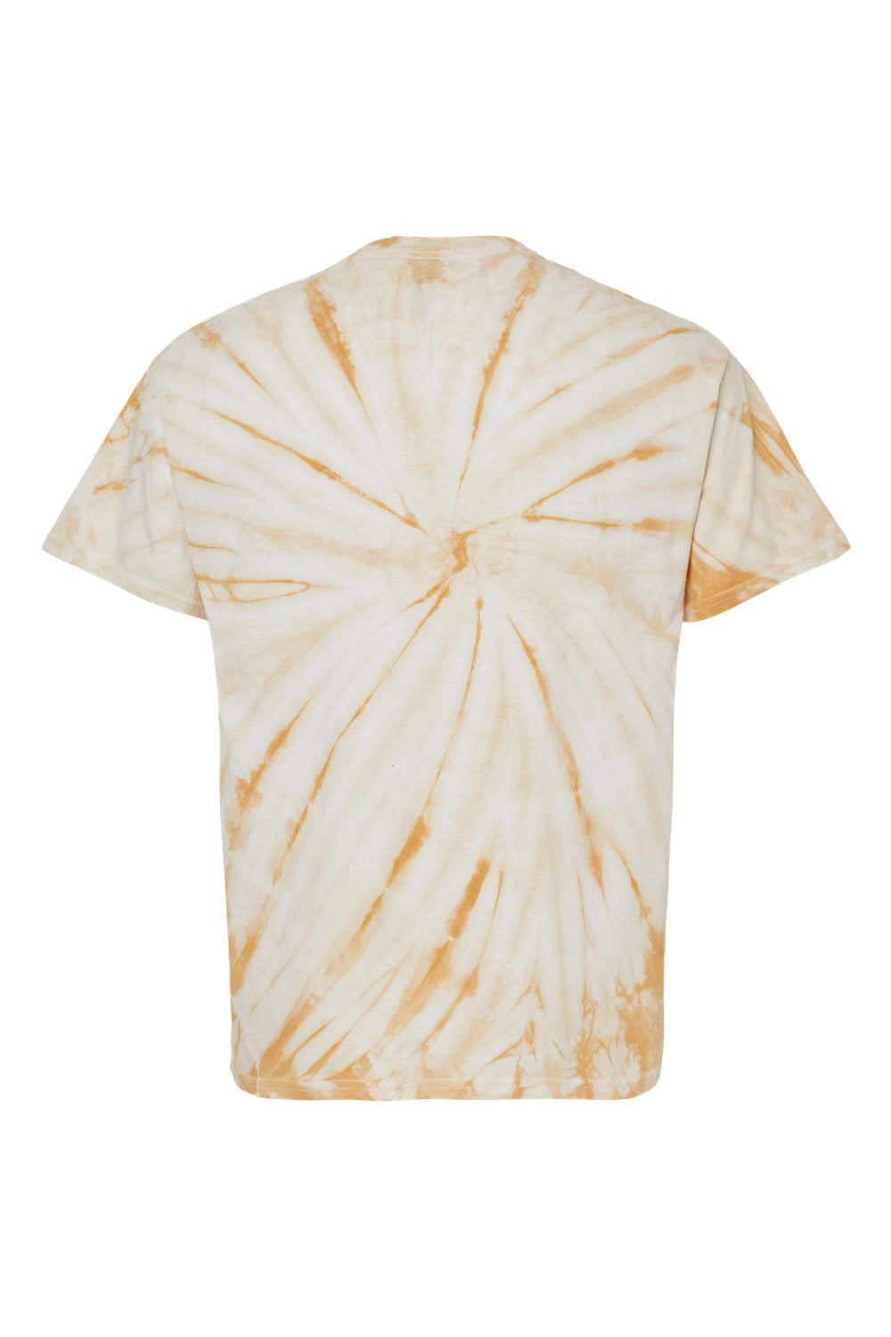 Dyenomite 200CY Mens Cyclone Pinwheel Tie Dyed Short Sleeve Crewneck T-Shirt Honey Flat Back