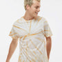 Dyenomite Mens Cyclone Pinwheel Tie Dyed Short Sleeve Crewneck T-Shirt - Honey - NEW