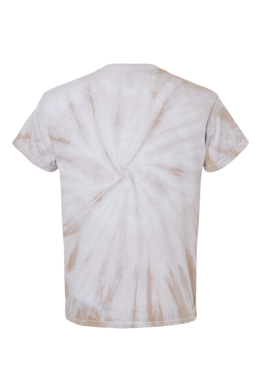 Dyenomite 200CY Mens Cyclone Pinwheel Tie Dyed Short Sleeve Crewneck T-Shirt Sand Flat Back