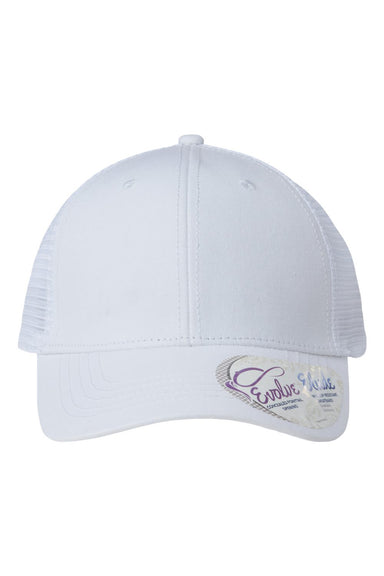 Infinity Her CHARLIE Womens Modern Trucker Hat White Flat Front