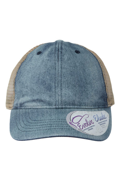 Infinity Her DAISY Womens Denim Mesh Back Hat Denim Blue/Khaki Flat Front