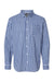 Burnside 3291 Mens Burn Long Sleeve Button Down Shirt Navy Blue/White Gingham Flat Front