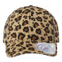 Infinity Her Womens Garment Washed Fashion Print Moisture Wicking Adjustable Hat - Leopard