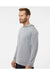 Paragon 220 Mens Bahama Performance Long Sleeve Hooded T-Shirt Hoodie Heather Grey Model Side