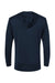 Paragon 220 Mens Bahama Performance Long Sleeve Hooded T-Shirt Hoodie Navy Blue Flat Back