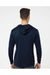 Paragon 220 Mens Bahama Performance Long Sleeve Hooded T-Shirt Hoodie Navy Blue Model Back