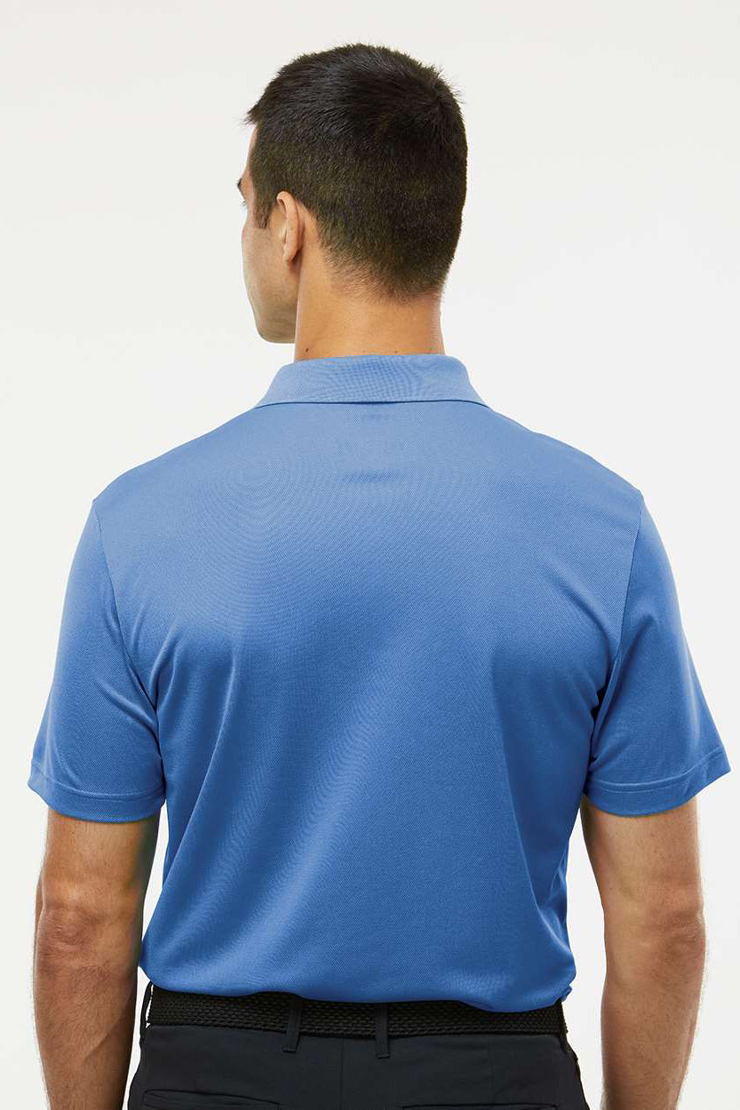 Adidas A430 Mens UV Protection Short Sleeve Polo Shirt Blue Fusion Model Back