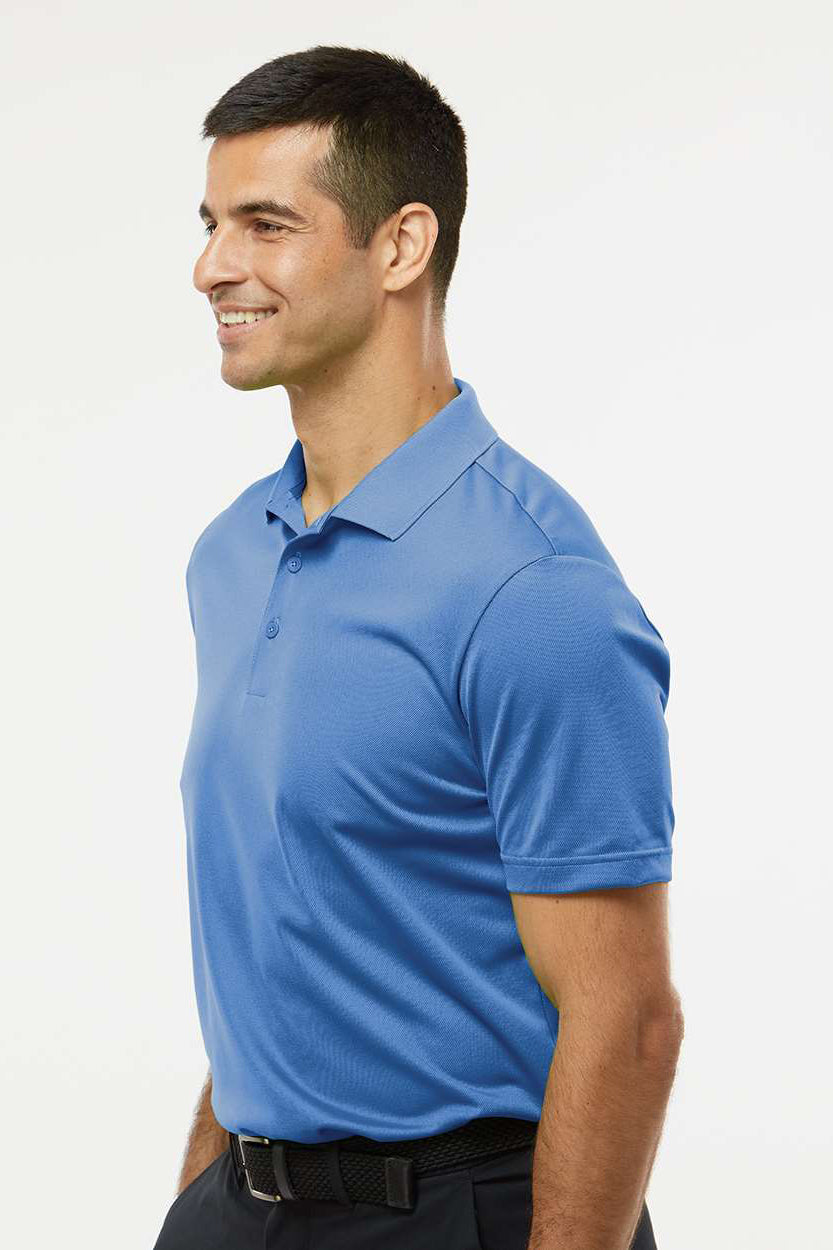 Adidas A430 Mens UV Protection Short Sleeve Polo Shirt Blue Fusion Model Side