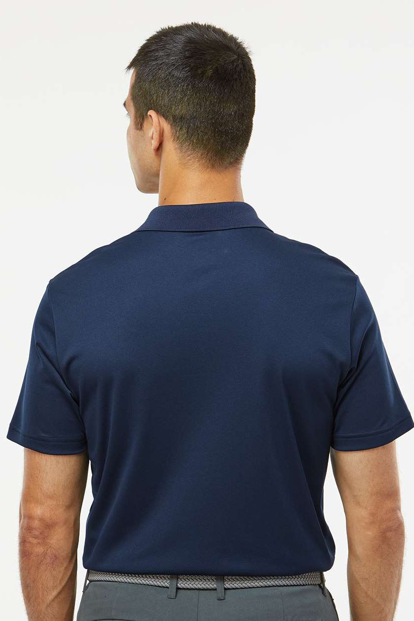 Adidas A430 Mens UV Protection Short Sleeve Polo Shirt Collegiate Navy Blue Model Back