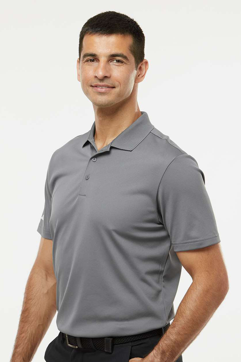 Adidas A430 Mens UV Protection Short Sleeve Polo Shirt Grey Model Side