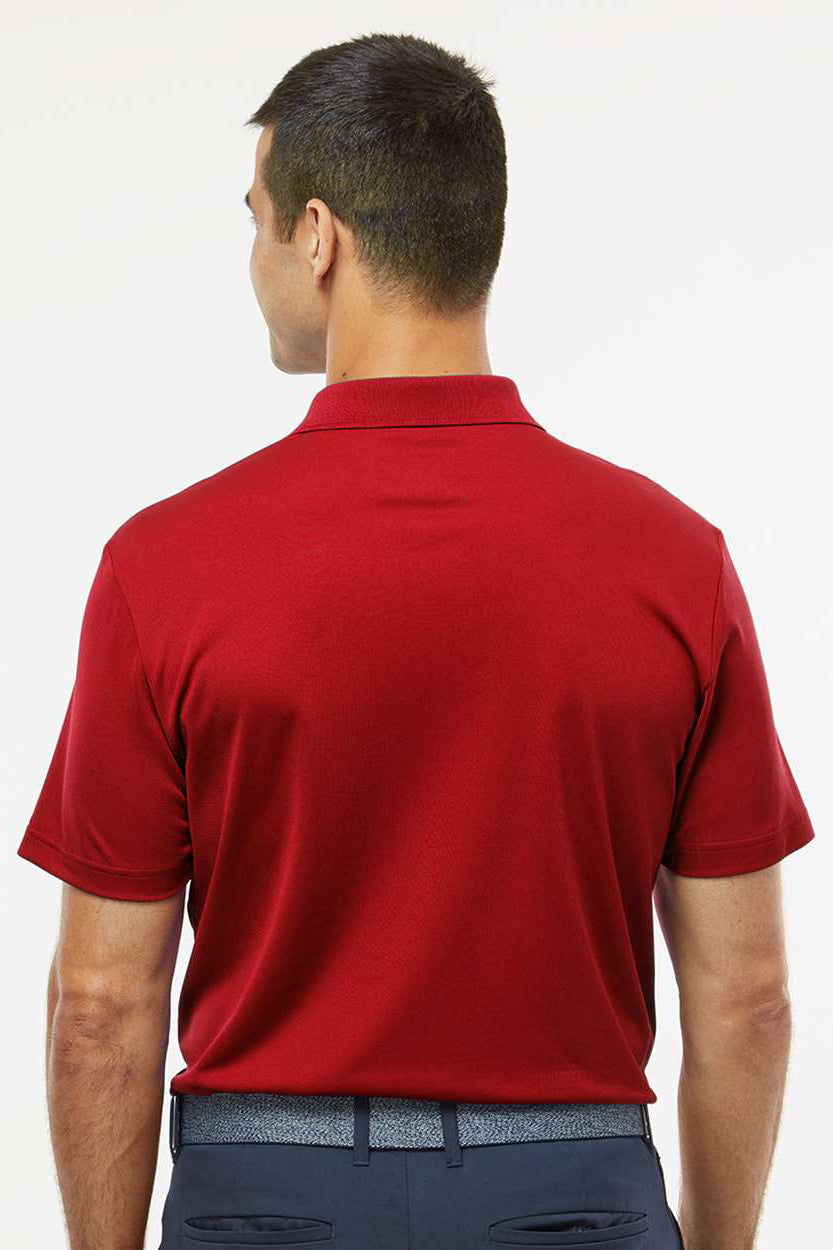 Adidas A430 Mens UV Protection Short Sleeve Polo Shirt Power Red Model Back