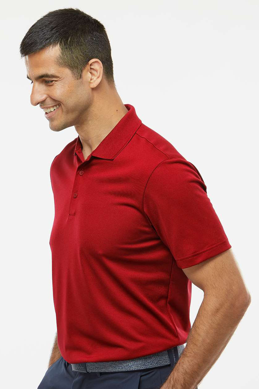 Adidas A430 Mens UV Protection Short Sleeve Polo Shirt Power Red Model Side