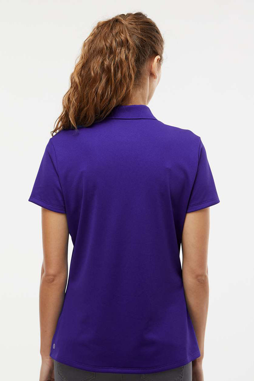 Adidas A431 Womens UV Protection Short Sleeve Polo Shirt Collegiate Purple Model Back