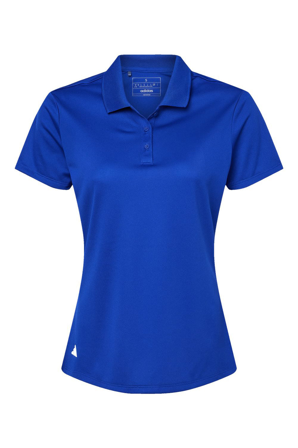 Adidas A431 Womens UV Protection Short Sleeve Polo Shirt Collegiate Royal Blue Flat Front