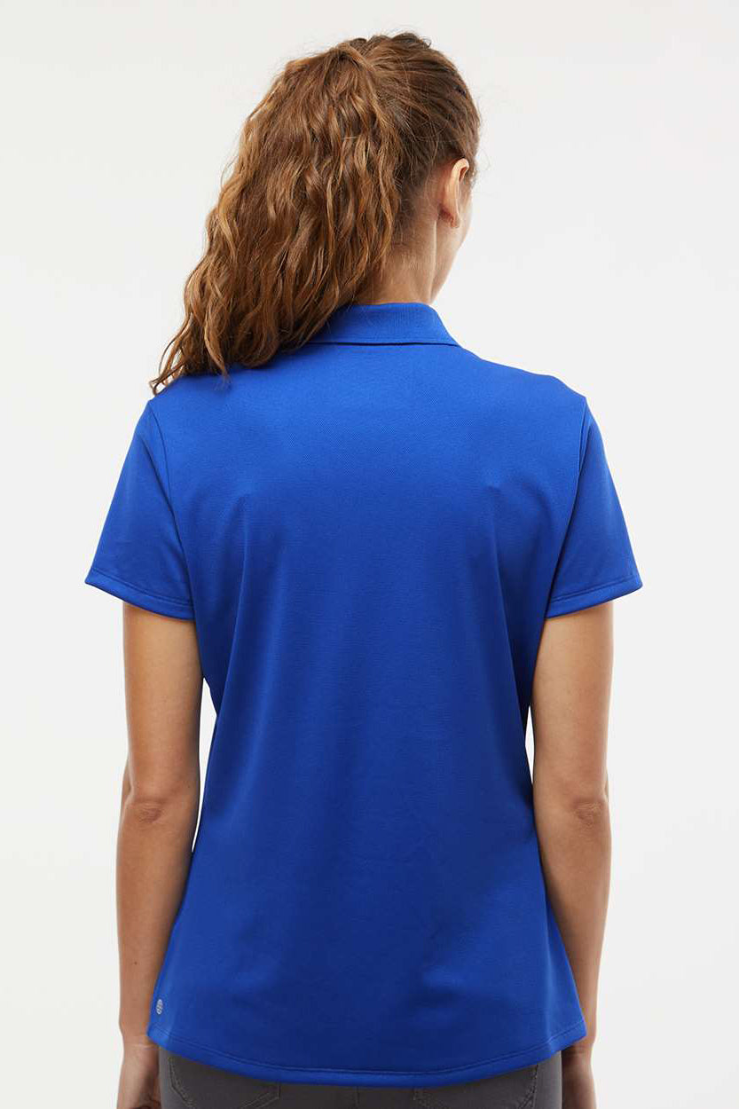 Adidas A431 Womens UV Protection Short Sleeve Polo Shirt Collegiate Royal Blue Model Back