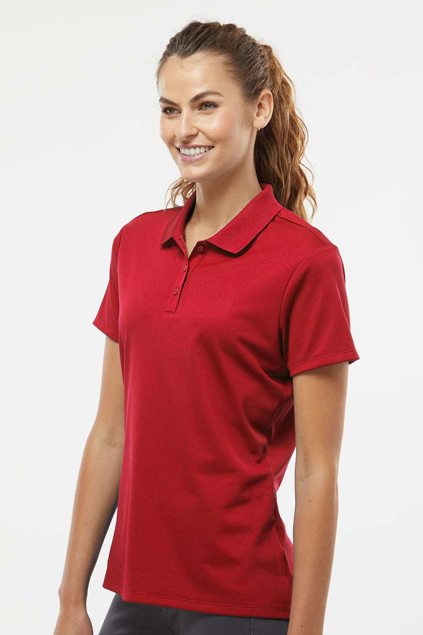 Adidas A431 Womens UV Protection Short Sleeve Polo Shirt Power Red Model Side