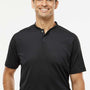 Adidas Mens Sport Collar Short Sleeve Polo Shirt - Black