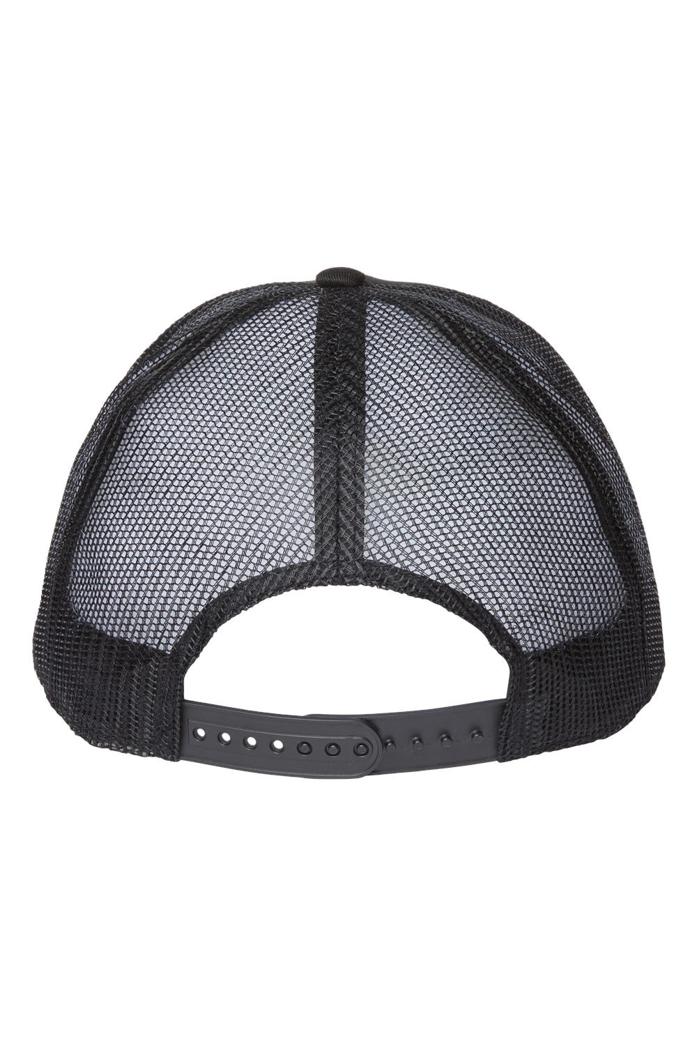 Atlantis Headwear ZION Mens Sustainable Snapback Trucker Hat Black/Black Flat Back