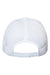 Atlantis Headwear ZION Mens Sustainable Snapback Trucker Hat White/White Flat Back