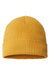 Atlantis Headwear NELSON Mens Sustainable Cuffed Beanie Mustard Yellow Flat Front