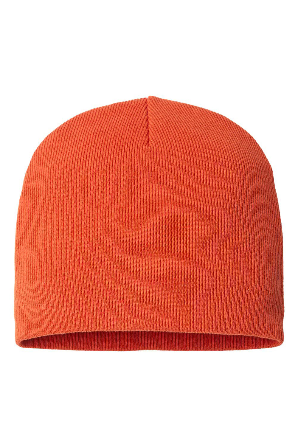 Atlantis Headwear YALA Mens Sustainable Beanie Orange Flat Front