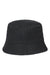 Atlantis Headwear POWELL Mens Sustainable Bucket Hat Black Flat Back
