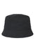 Atlantis Headwear POWELL Mens Sustainable Bucket Hat Black Flat Front