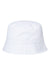Atlantis Headwear POWELL Mens Sustainable Bucket Hat White Flat Back
