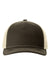 Richardson 112FP Mens 5 Trucker Hat Chocolate Chip Brown/Birch Flat Front