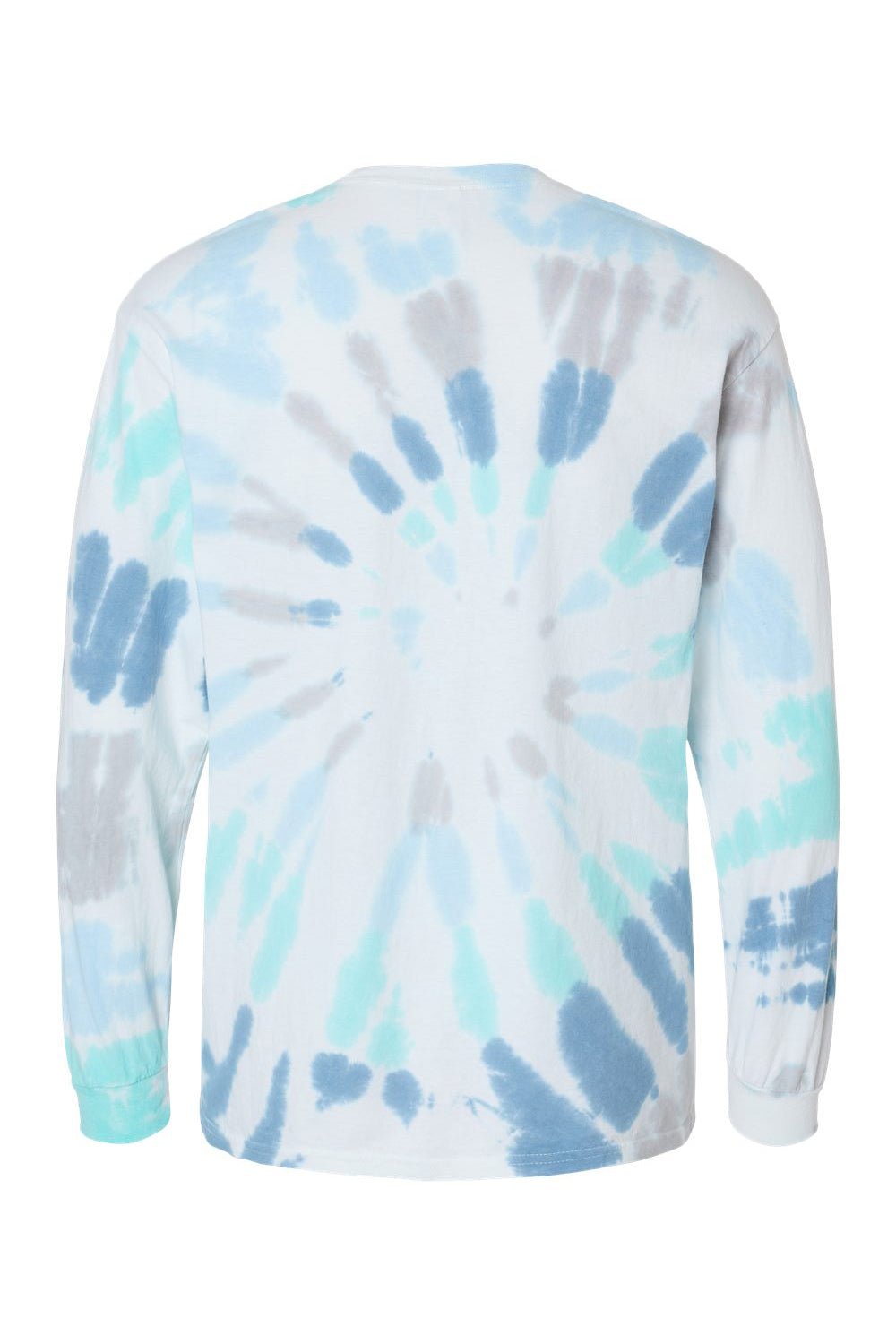 Colortone 2000 Mens Long Sleeve Crewneck T-Shirt Glacier Flat Back