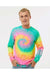 Colortone 2000 Mens Long Sleeve Crewneck T-Shirt Minty Rainbow Model Front