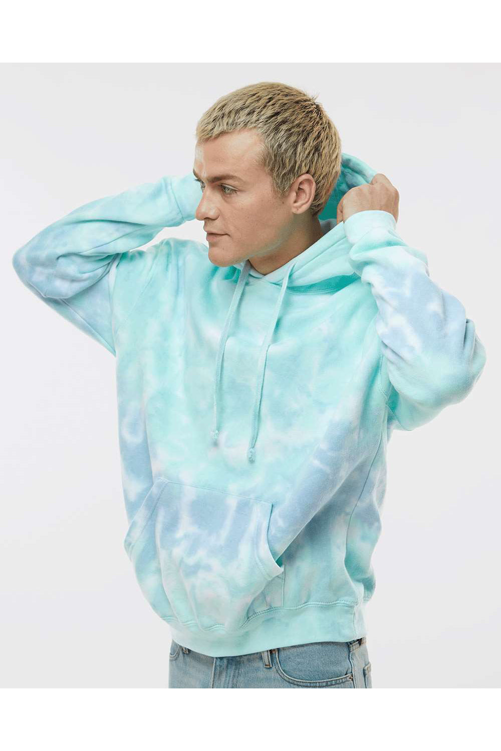 Colortone 8777 Mens Hooded Sweatshirt Hoodie Slushy Model Side