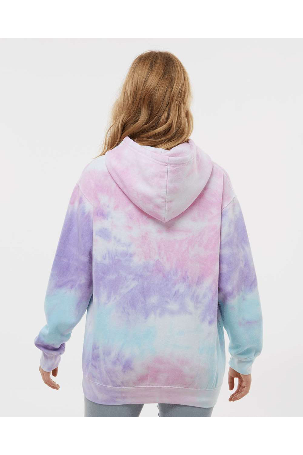 Colortone 8777 Mens Hooded Sweatshirt Hoodie Cotton Candy Model Back