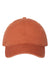 Cap America i1002 Mens Relaxed Adjustable Dad Hat Burnt Orange Flat Front